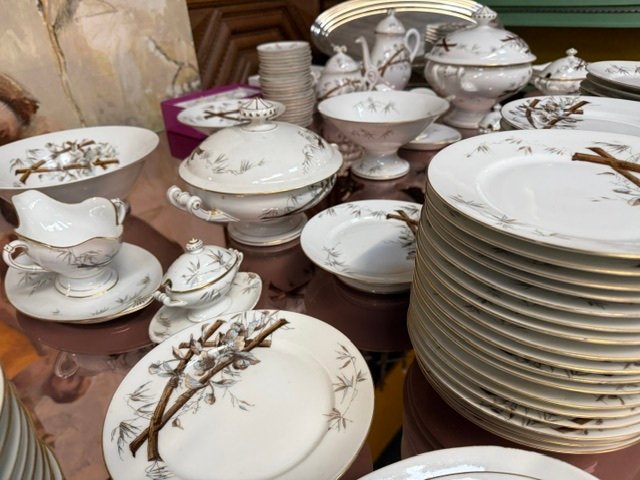Important service de table japonisant en porcelaine – 141 pièces – France, fin XIXe siècle-photo-4