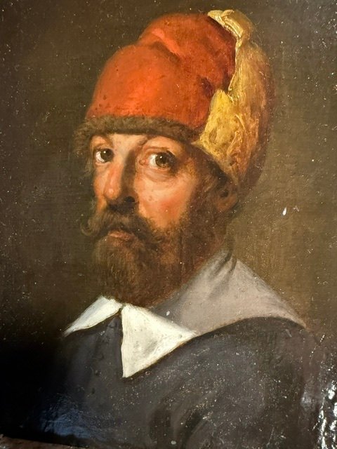 Attributed To Bernardo Strozzi (1581–1644) – Portrait Of A Man In A Red Cap -photo-2