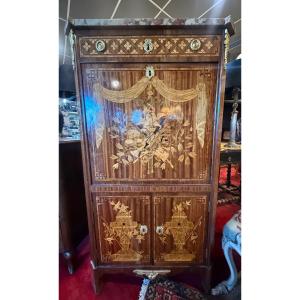 SECRETAIRE A ABATTANT ESTAMPILLE F BIRKLE