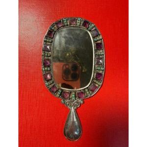 Matl Hand Mirror – Matilde Poulat – 925 Silver, Amethysts, And Turquoises