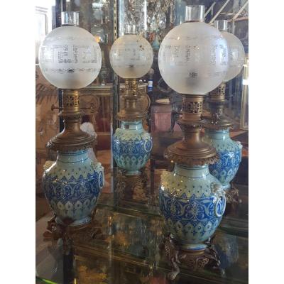 Pair Of Lamps Theodore Deck (1823/1900)