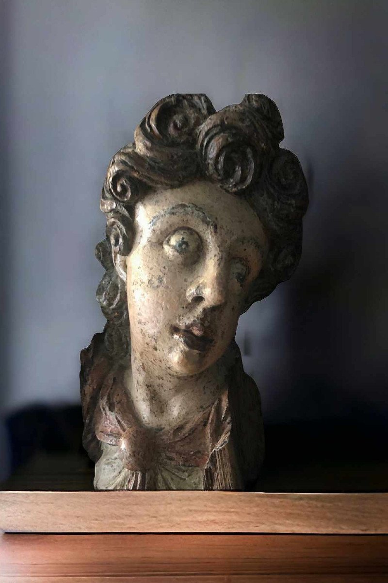 Superb And Rare Small Bust Of An Angel - Italy - Circa 1600-photo-2