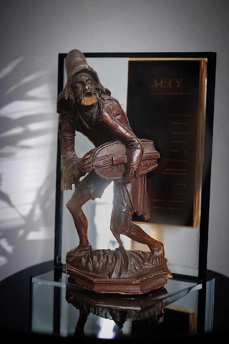 Beggar - Carved Wood - 18th Century-photo-2