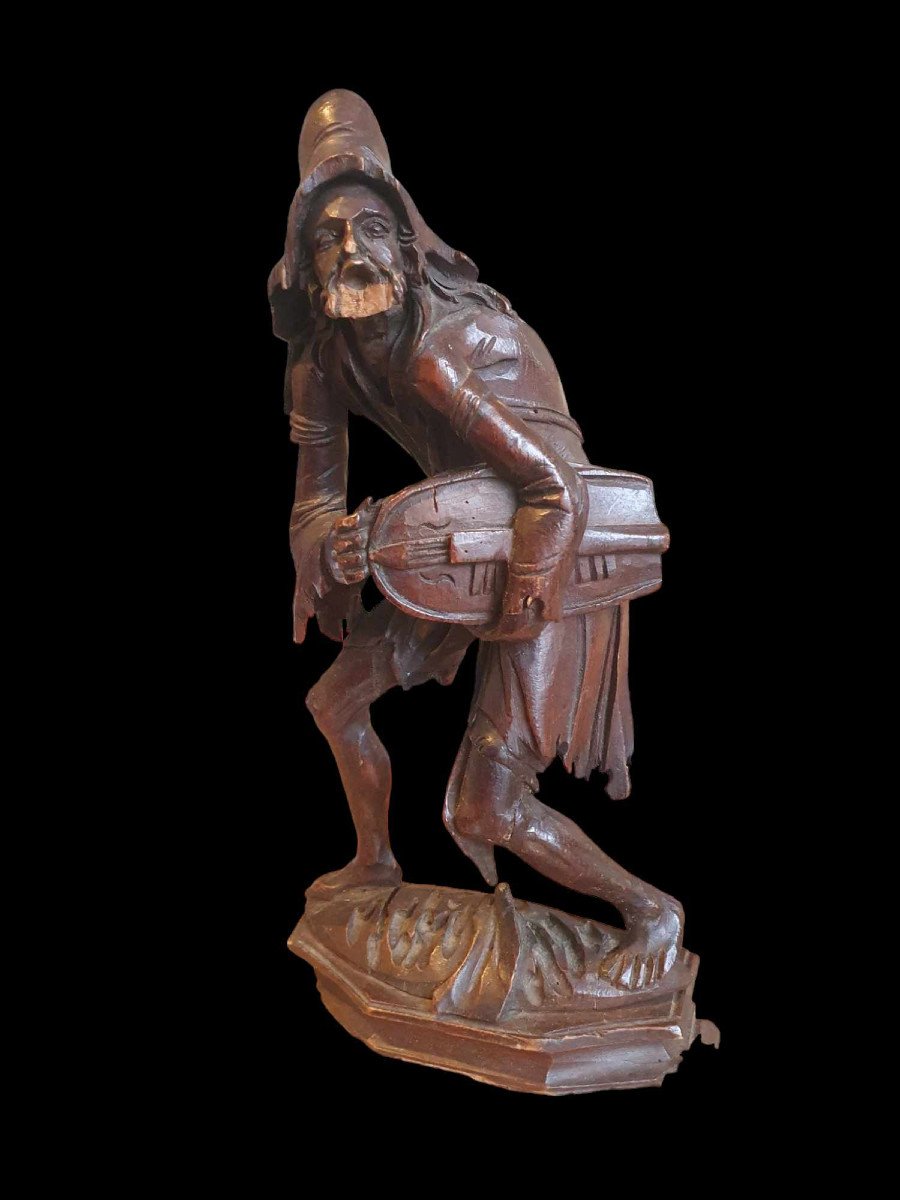 Beggar - Carved Wood - 18th Century-photo-3