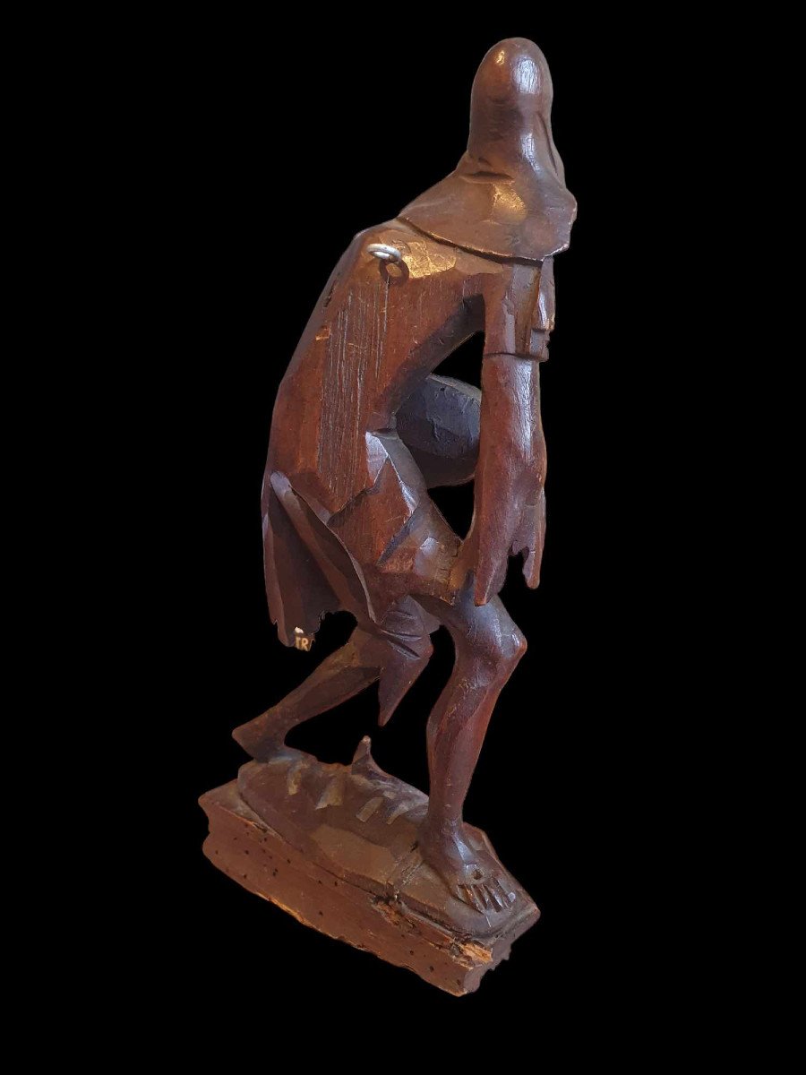 Beggar - Carved Wood - 18th Century-photo-4