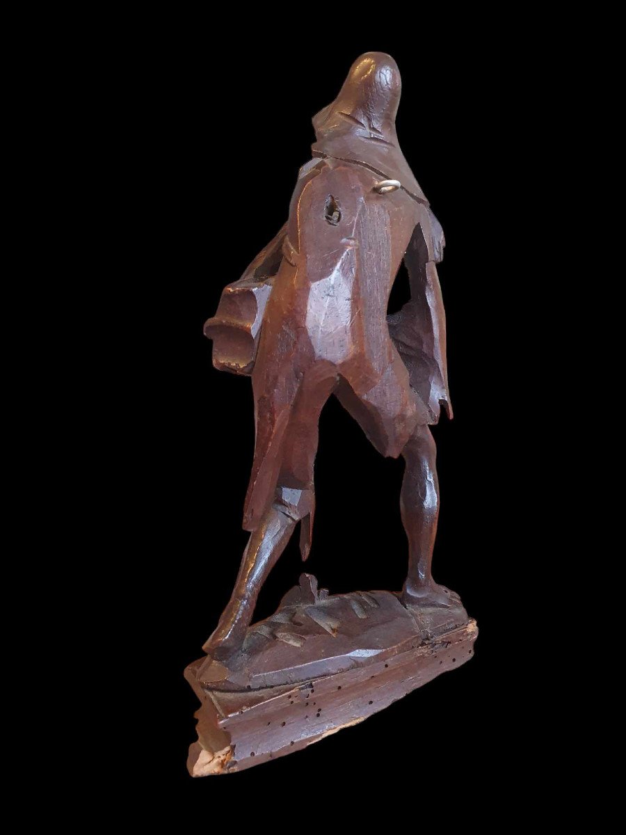 Beggar - Carved Wood - 18th Century-photo-2