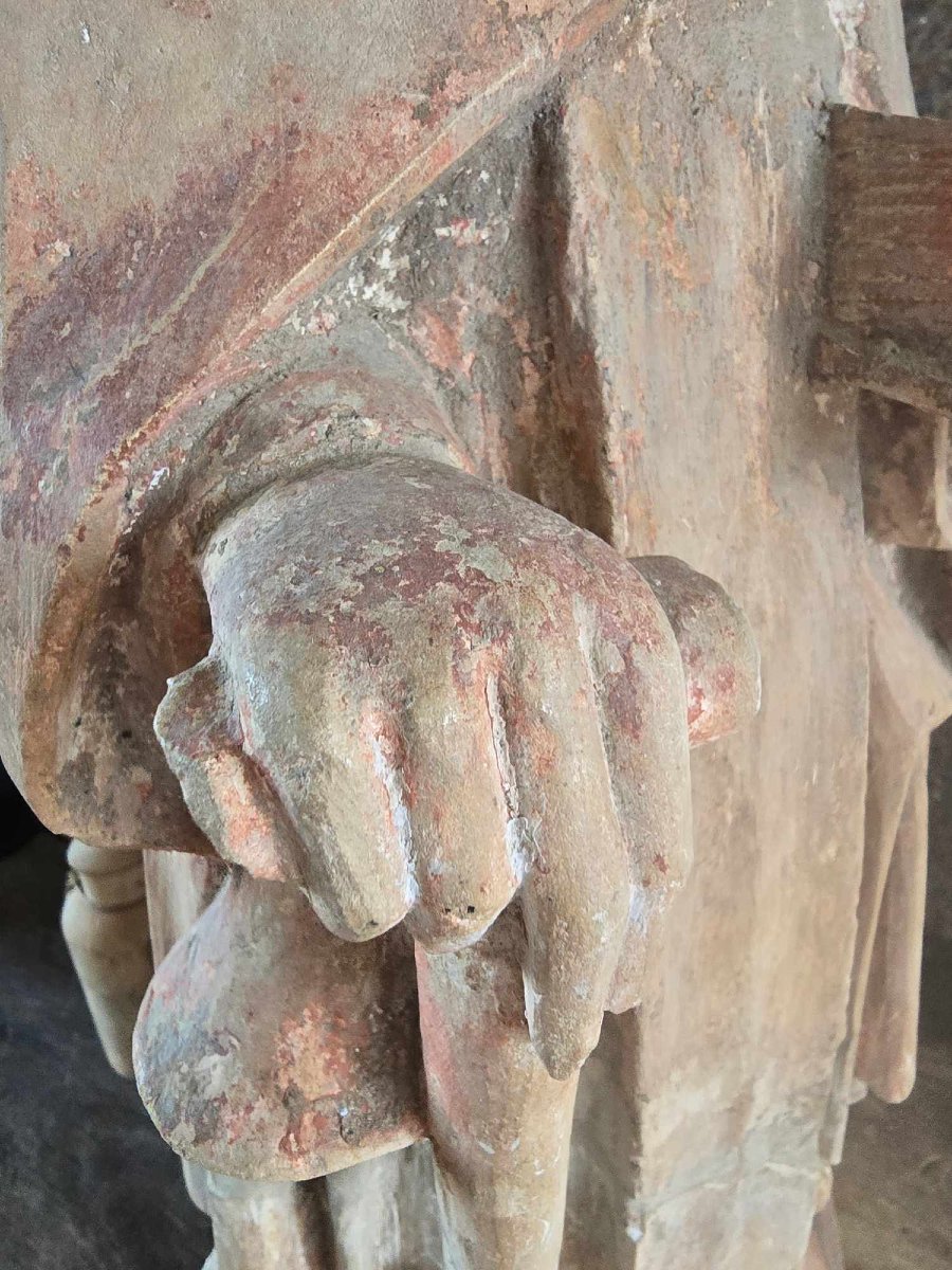 Saint Antoine - Pierre Sculptée- XVIème-photo-2