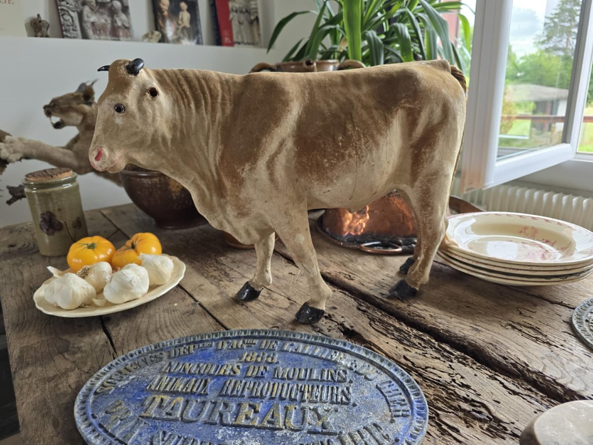 Antique Toy - Papier Mache Ox -photo-1