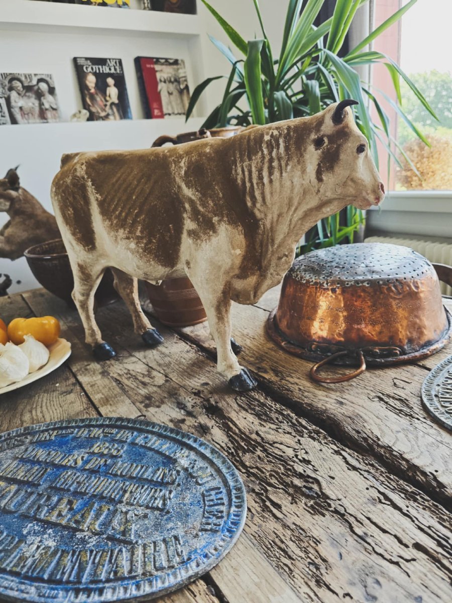 Antique Toy - Papier Mache Ox -photo-3