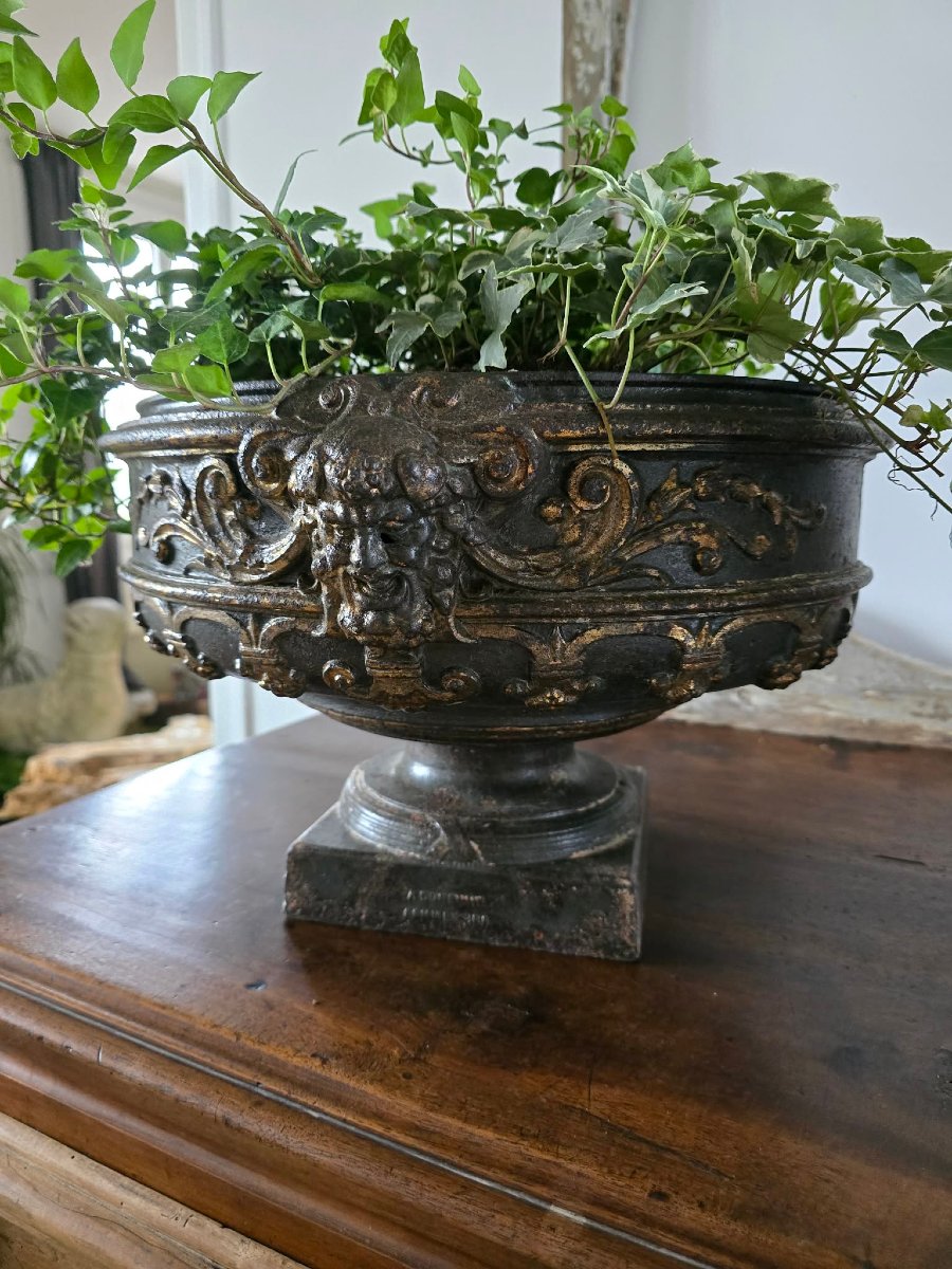 Paire de coupes en fonte - A. Durenne - XIXème siècle -photo-3