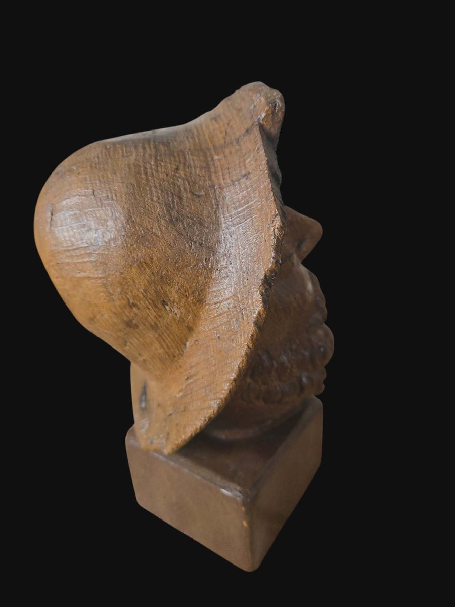 Tête de saint Jacques - Chêne - 17ème siècle-photo-5