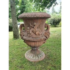 Important Terracotta Baluster Vase 