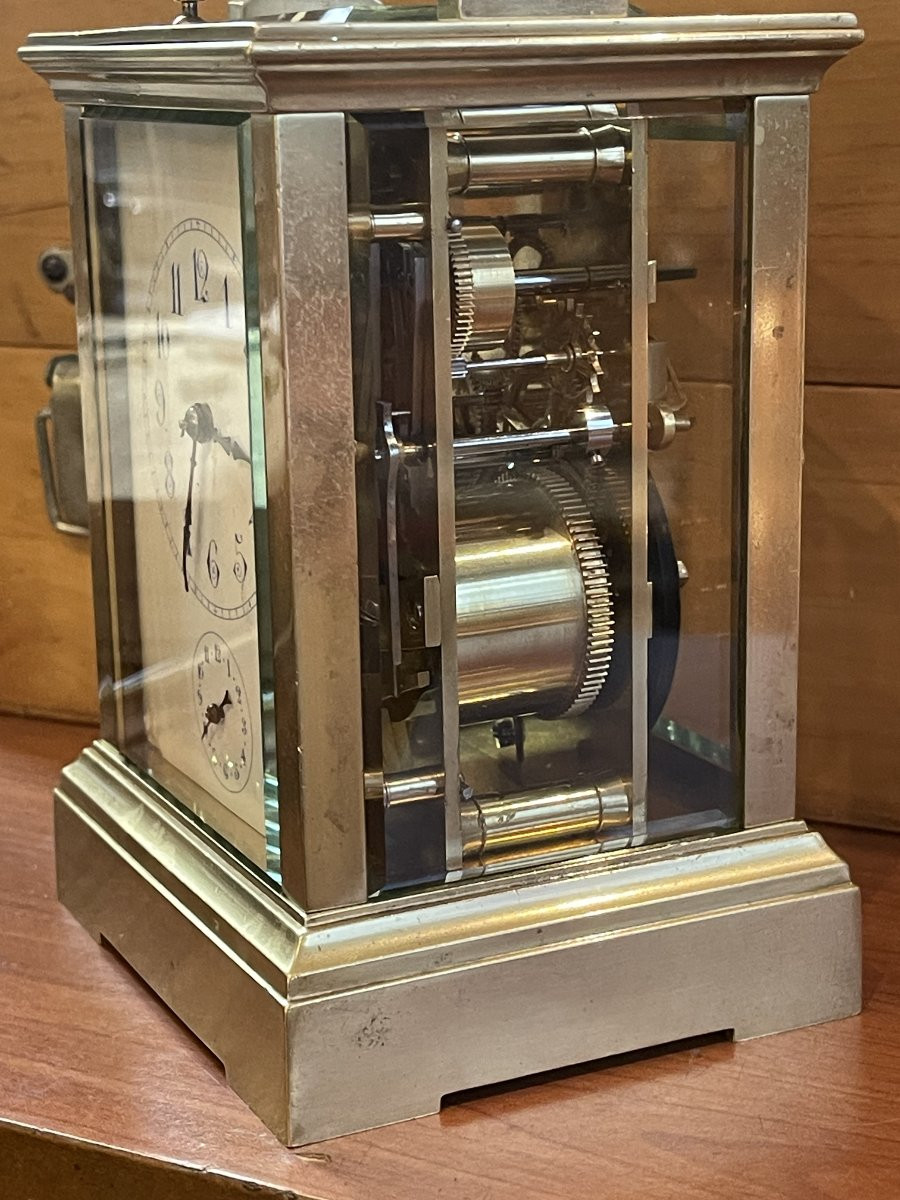 Grande pendulette de voyage à sonnerie - XIXe -photo-3