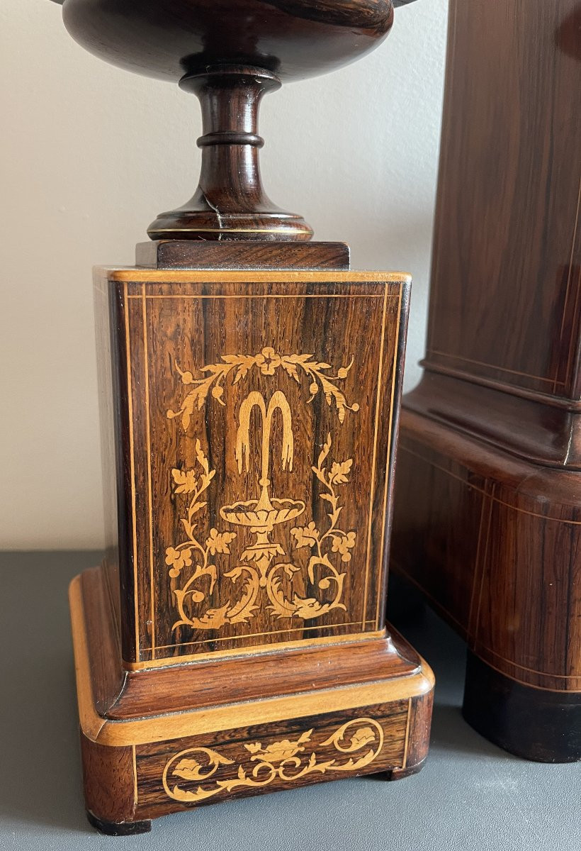 Clock And Its Marquetry Fittings From The Charles X Period-photo-4