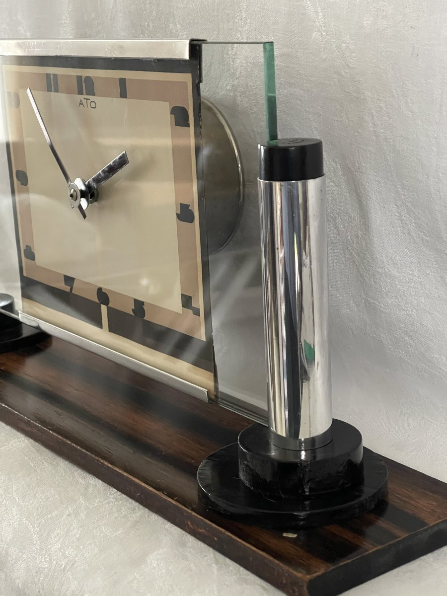 Rare pendule ATO éléctrique Art Déco modertniste-photo-4
