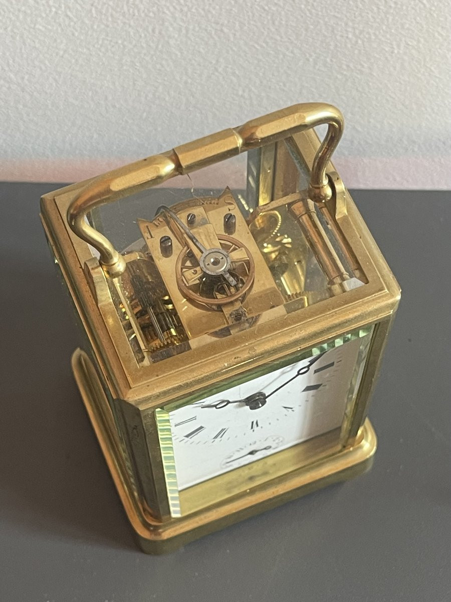 Travel Clock Circa 1840 With "one-piece Case" Alarm-photo-2