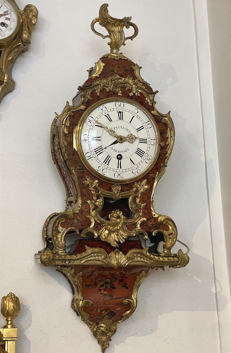 Louis XV Alcove Cartel In Martin Varnish - Feulliet In Beauvais - Jollain Cabinetmaker
