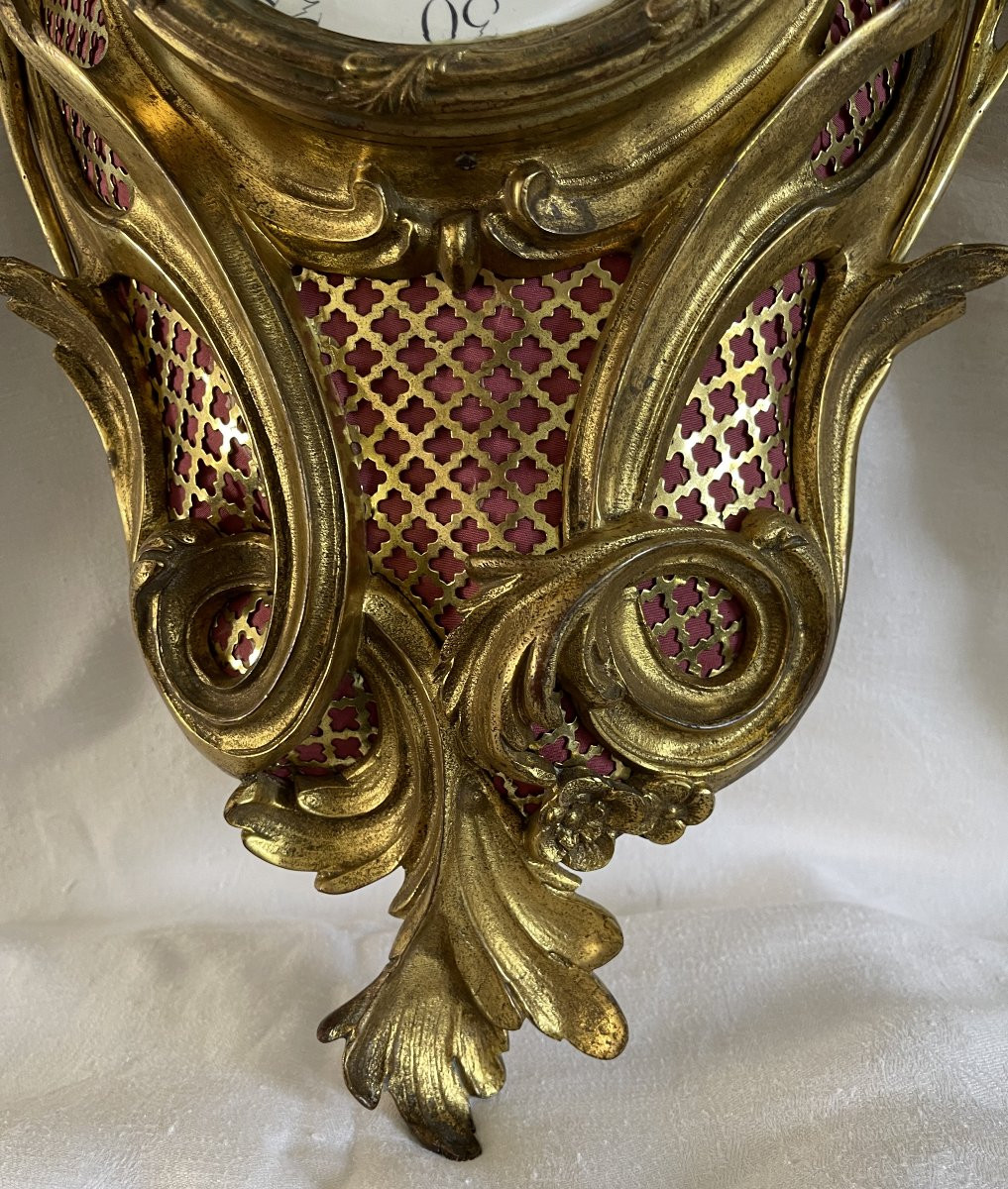 Cartel en bronze doré style Louis XV  -photo-3