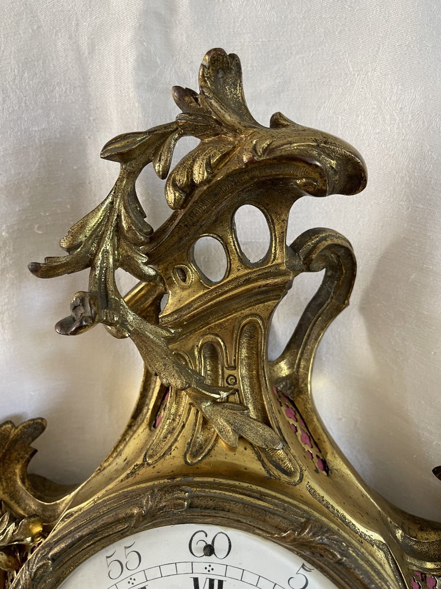 Cartel en bronze doré style Louis XV  -photo-1