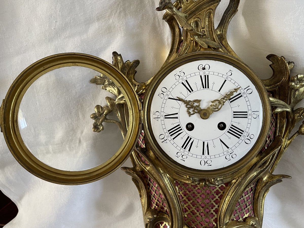 Cartel en bronze doré style Louis XV  -photo-3