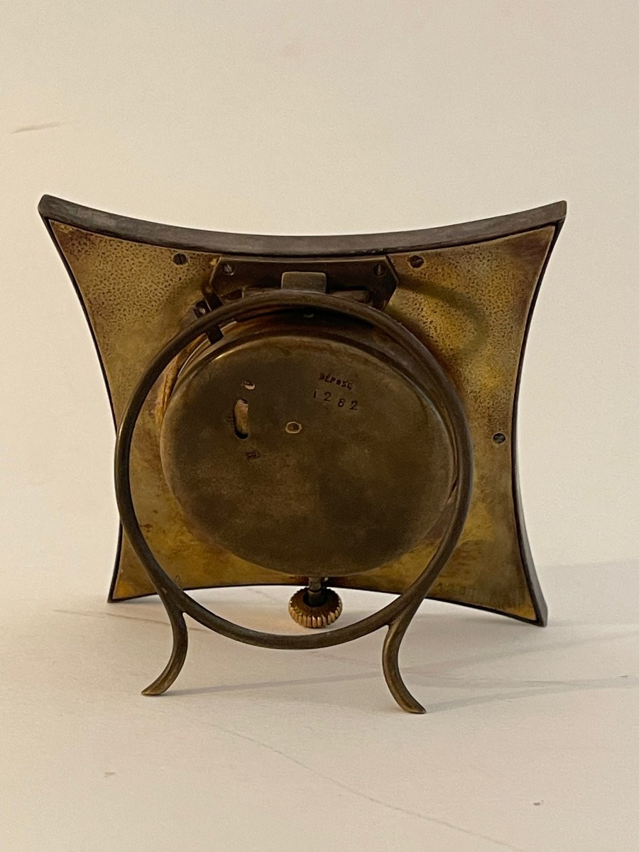 Repeating Desk Clock Or Pendulum - Enamel And Silver -photo-3