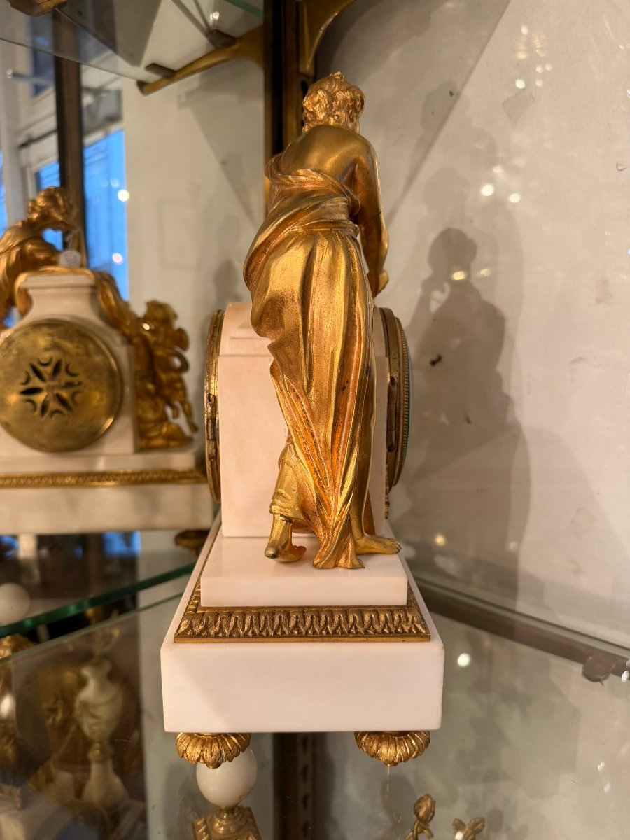 Louis XVI Style Clock "cupid And Psyche" Model By Vion-photo-1