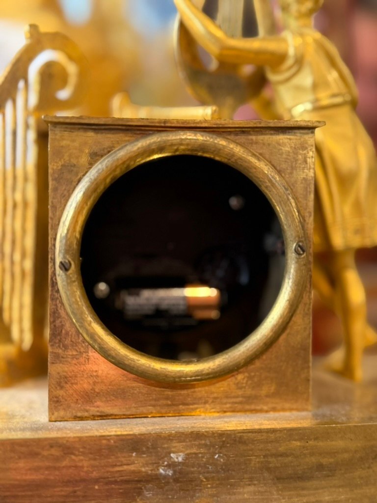 Pendulette de bureau Empire - Apollon à la lyre-photo-3