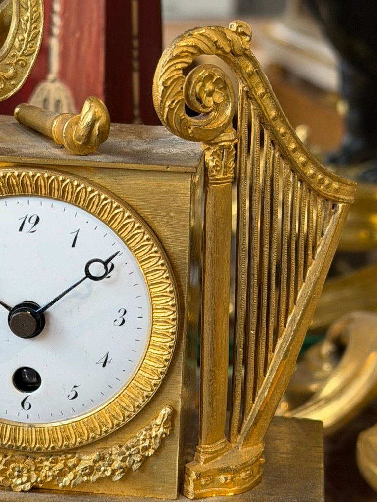 Pendulette de bureau Empire - Apollon à la lyre-photo-1