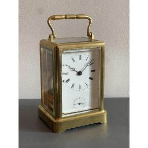 Pendulette de voyage vers 1840 à réveil "one-piece case"