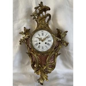 Cartel en bronze doré style Louis XV  