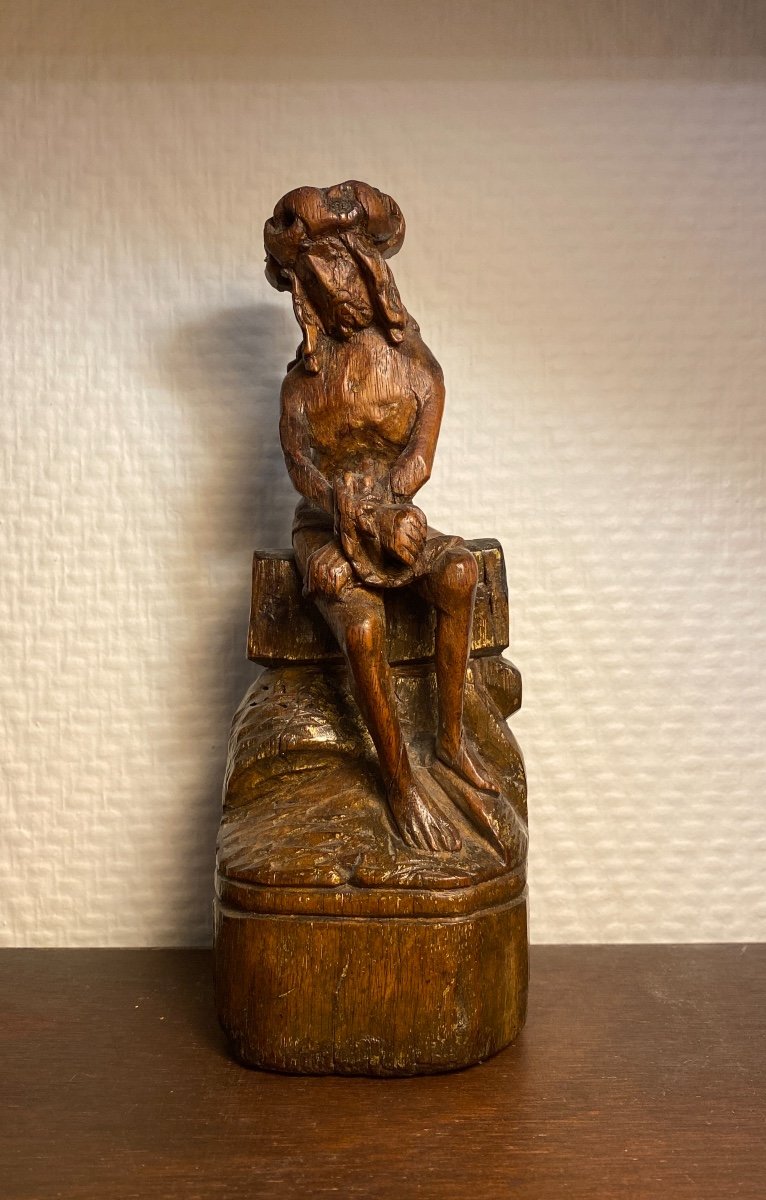 Le Christ Aux Liens Bois Sculpté XVIeme