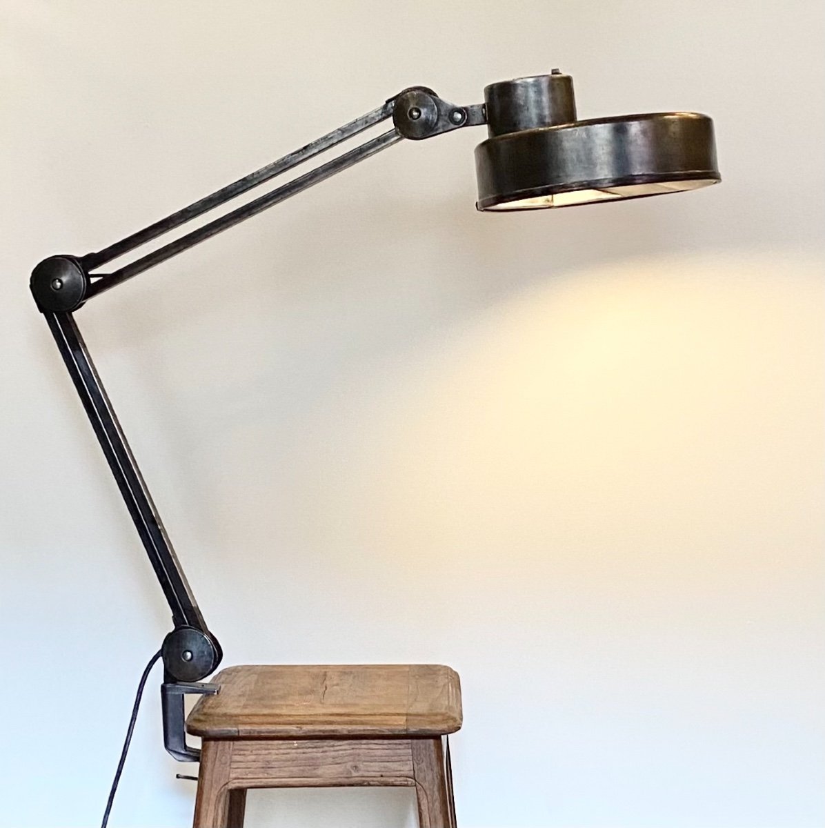 Lampe Bureau Articulée Style Architecte Métal à Pince Design Vintage 80's