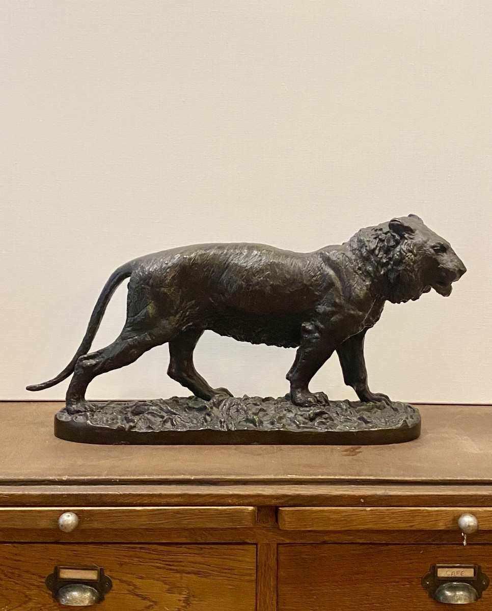 Bronze Lion By Christophe Fratin - 19th Century