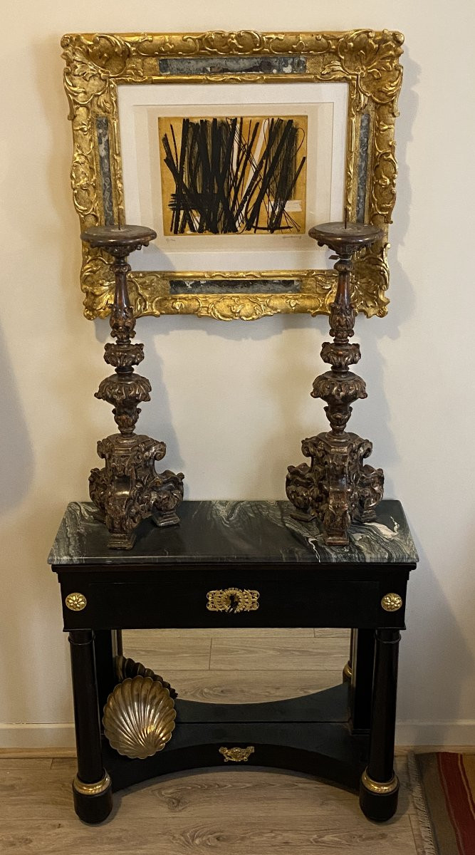 Pair Of Large 18th Century Candles-photo-4