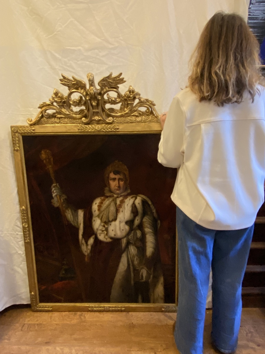 Grand portrait en tenue de sacre de Napoléon I-photo-4