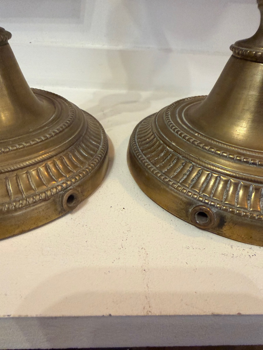 Louis XVI Style Bronze Candlestick -photo-2