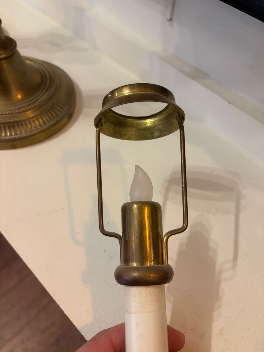 Louis XVI Style Bronze Candlestick -photo-3