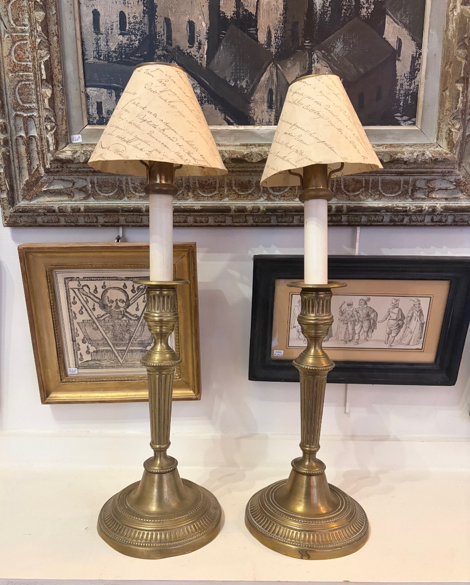 Louis XVI Style Bronze Candlestick 