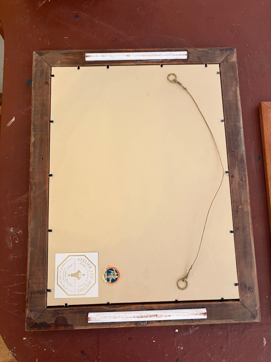 Lithographie ou gravure - intérieur art nouveau -photo-4
