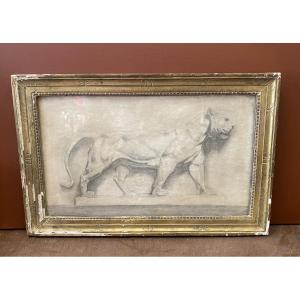 Walking Panther - Drawing - 19th Century