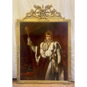 Grand portrait en tenue de sacre de Napoléon I