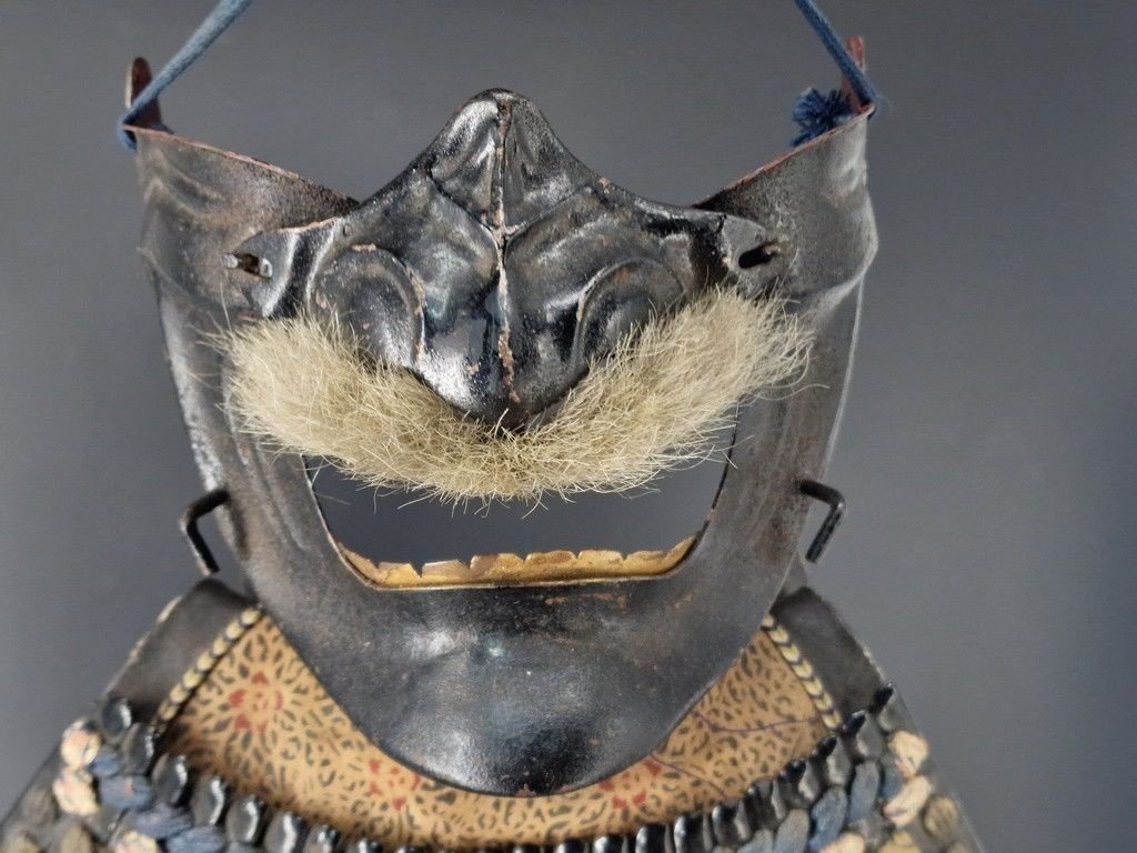 Mempo Japonais Masque Armure De Samourai  Epoque Edo Japon-photo-1