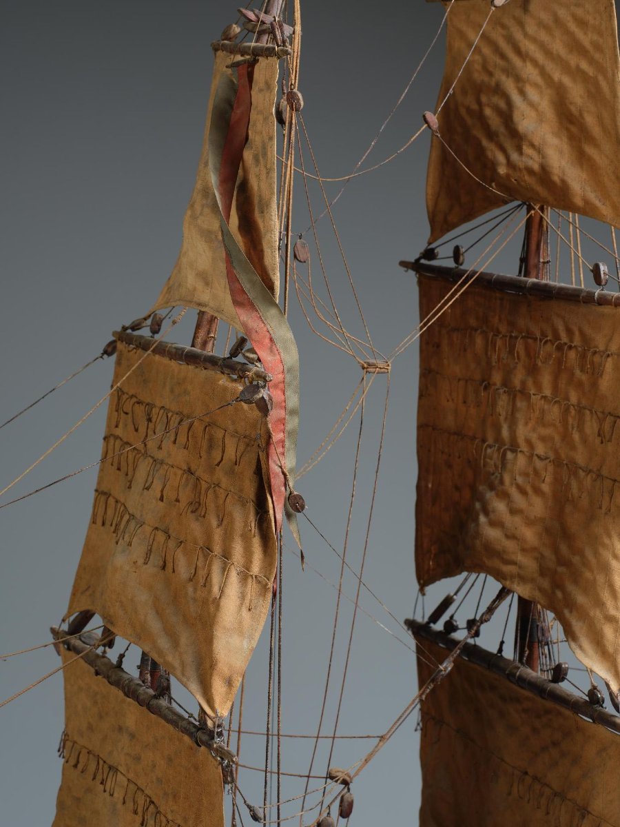 Monumental Model Of The Prestigious Warship "le Soleil Royale" Symbol Of Louis XIV-photo-3
