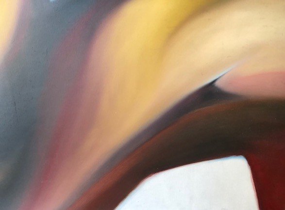 Large Format Abstract Oil On Canvas 1970-photo-4