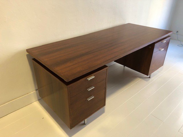 Bureau President En Palissandre Design  George Nelson   Pour Herman Miller 1950-photo-4