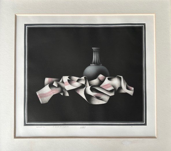 Lithograph / Engraving Mario Avati (1921-2009) Still Life (inspired By Giorgio Morandi) 20th Century