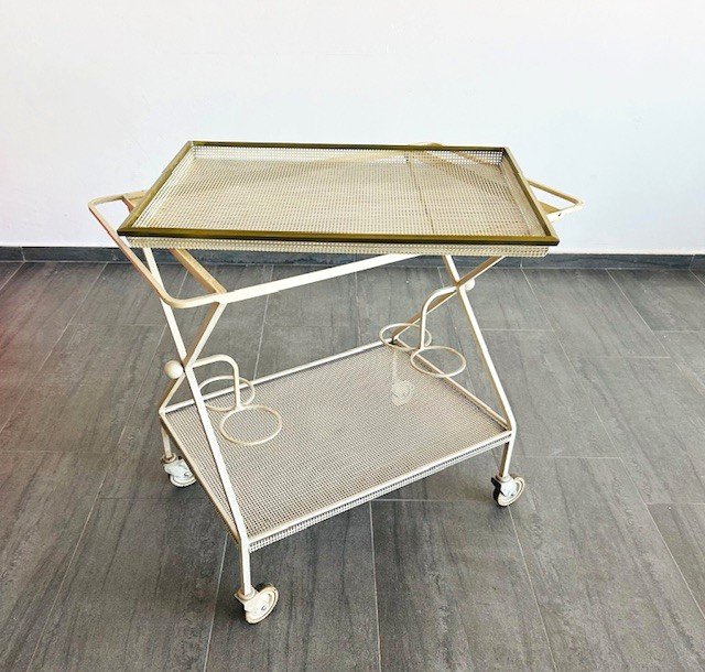 Serving Table By Mathieu Mategot 1950 (removable Tray - Rolling Table)-photo-3