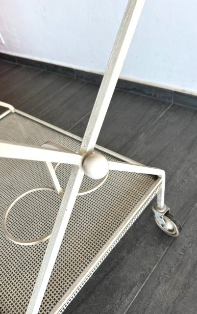 Desserte  design neo-classique de Mathieu Mategot 1950 ( Plateau Amovible - Table Roulante )-photo-3