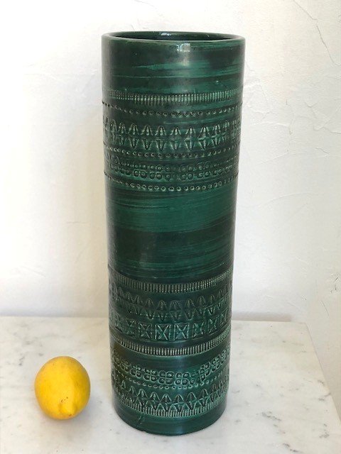 Large Ceramic Vase Design Bitossi 1950 (italy - Decoration - Vintage)