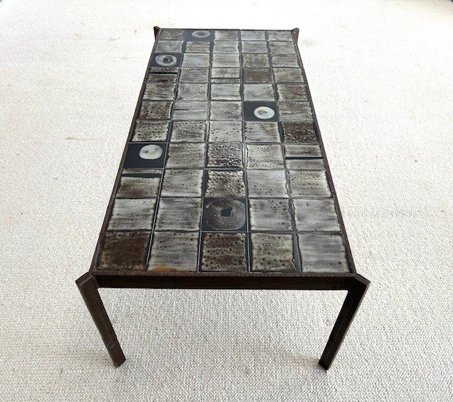 Ceramic Coffee Table Design By Mado Jolain And René Legrand 1950-photo-1